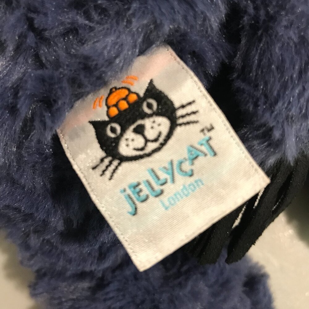 Jellycat London, Blue 16" x 8" elephant